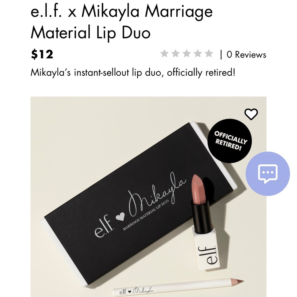 e.l.f. X Mikayla Marriage Material Lip Kit duo